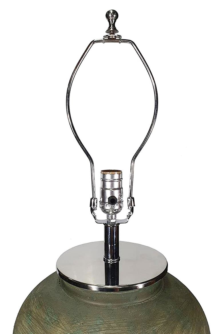 Round Table Lamp, Alternate, color, RUSTIC SILVER MATTE