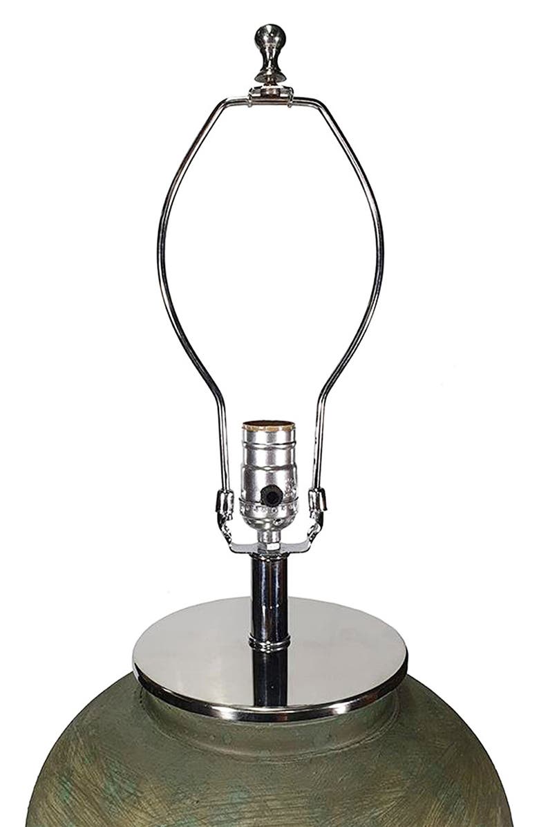 A & B Home Round Table Lamp, Alternate, color, Rustic Silver Matte