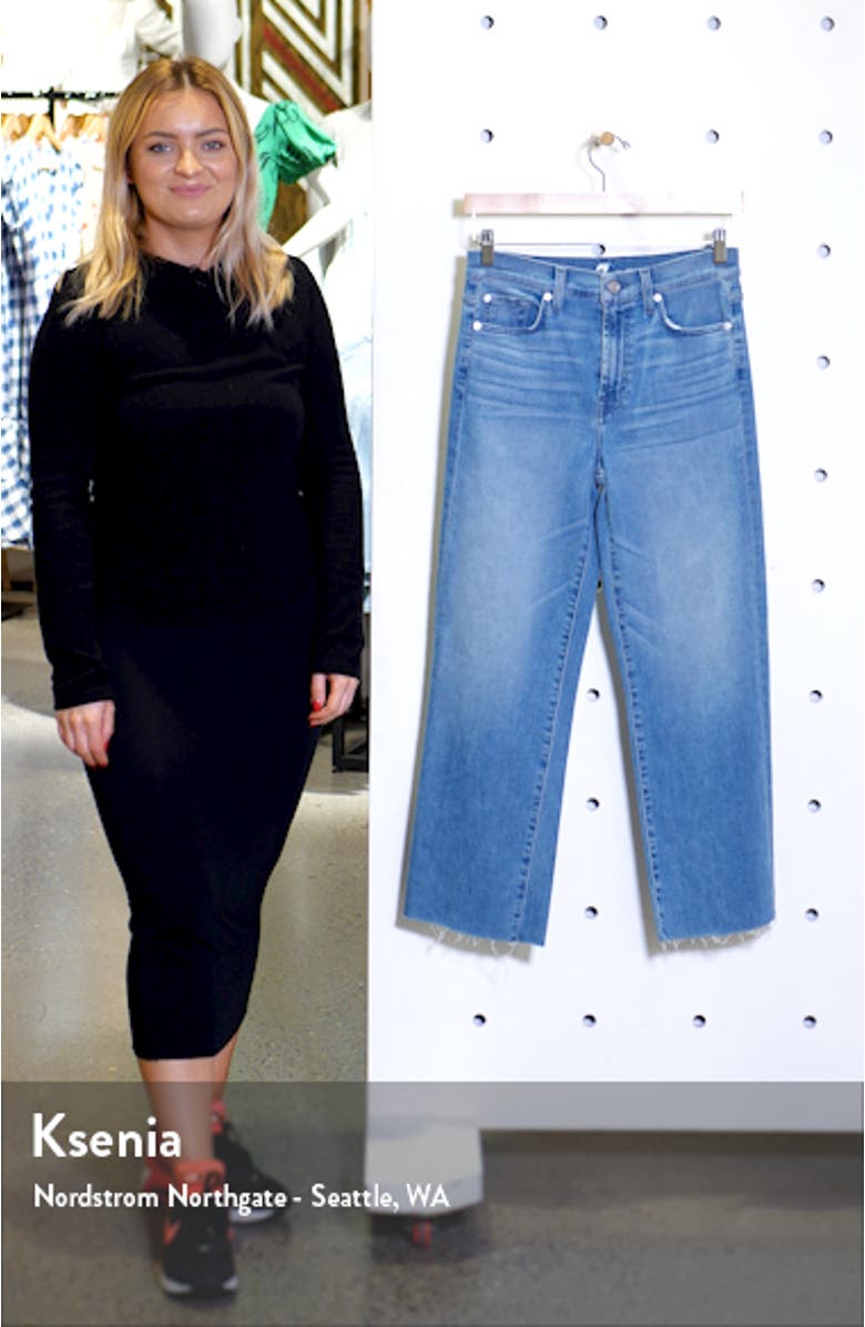 <sup>®</sup> Alexa Cutoff Hem Crop Wide Leg Jeans, sales video thumbnail