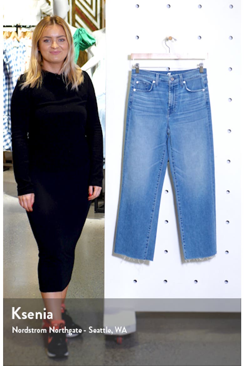 Alexa Cutoff Hem Crop Wide Leg Jeans video