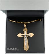 AMERICAN EXCHANGE Men's Cross Pendant Necklace
