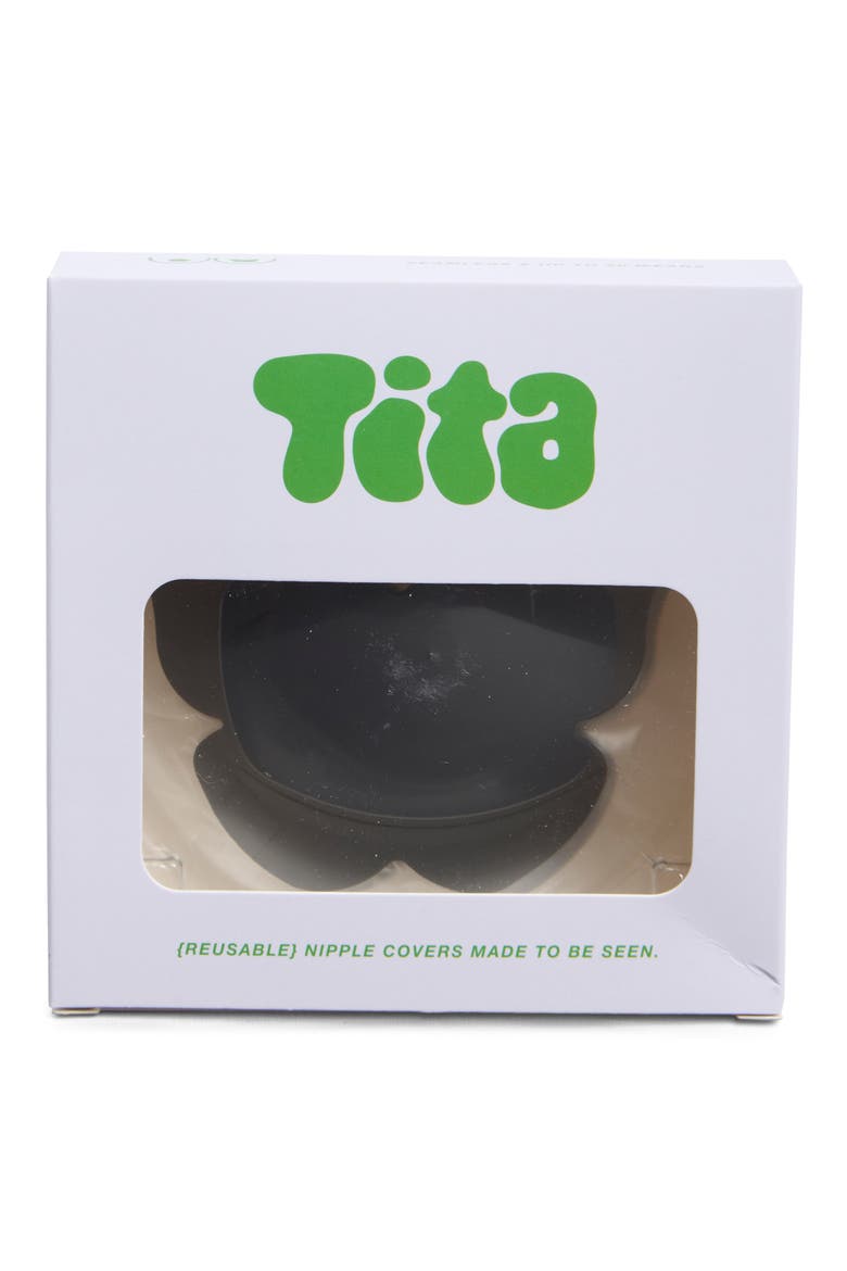 Butterfly Reusable Nipple Covers, Alternate, color, BLACK