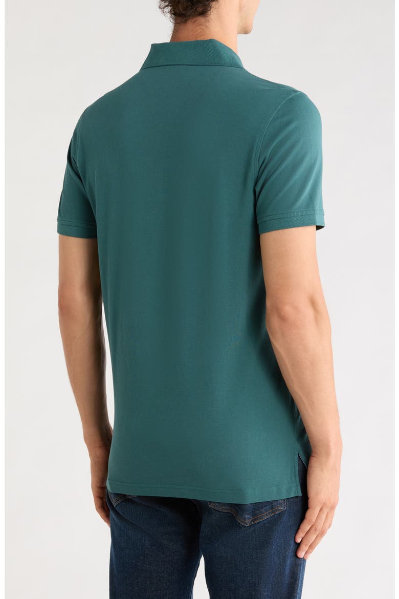 Slim Fit Cotton Pique Polo, Alternate, color, MEDITERRANEA