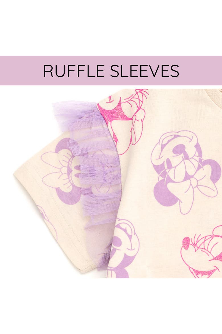 Minnie Mouse 2-Piece T-Shirt and Skirt Set, Alternate, color, Ivory Minnie Purple
