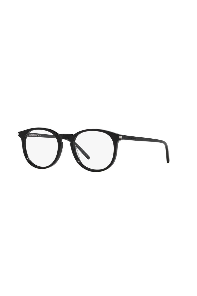 50mm Round optical glasses, Main, color, Black