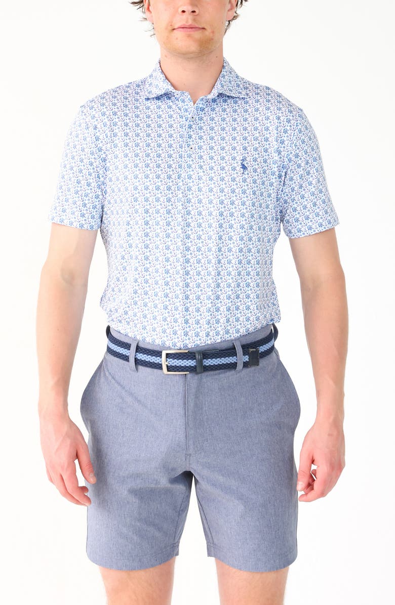 TailorByrd Sailing Performance Polo, Alternate, color, Blue/ White Dove