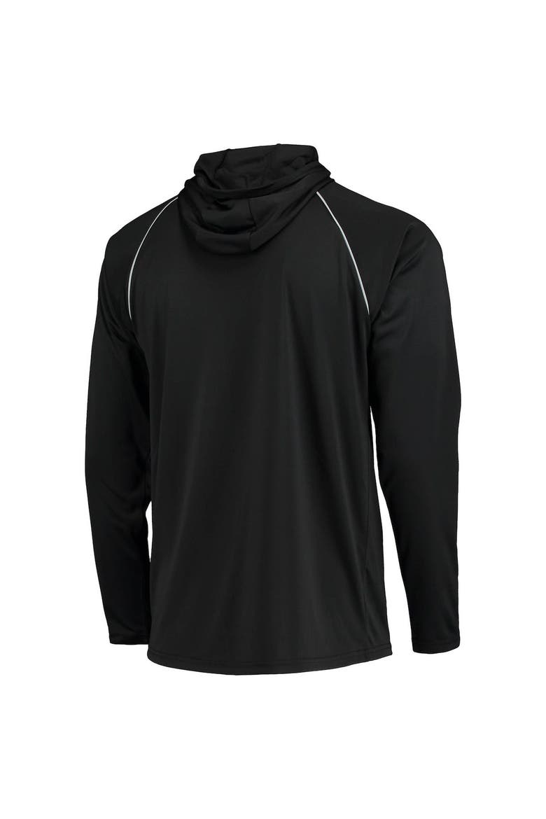 Men's Starter Black Las Vegas Raiders Raglan Long Sleeve Hoodie T-Shirt, Alternate, color, Black