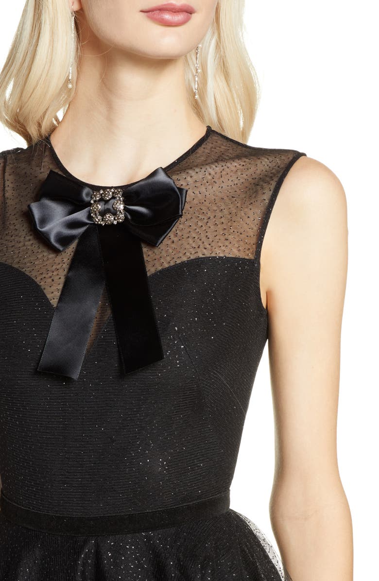 Bronx and Banco Lou Lou Sparkle Flecked Midi Cocktail Dress, Alternate, color,