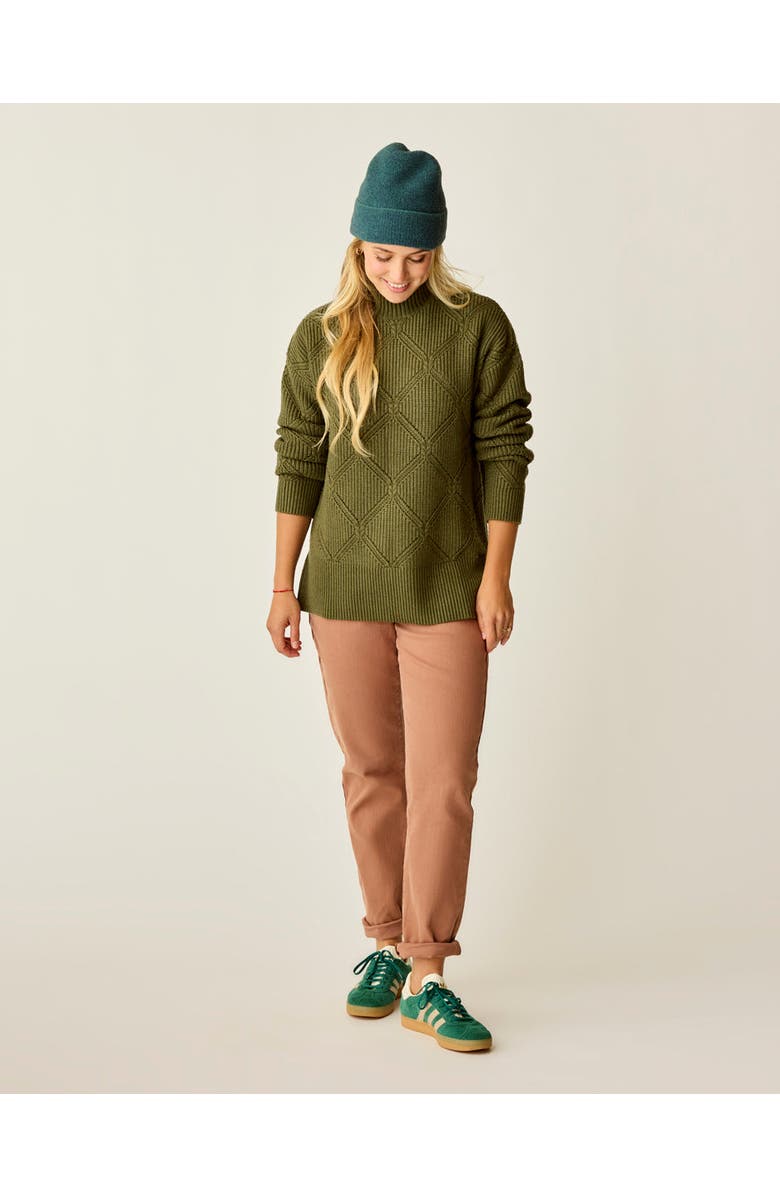 Carve Designs Woodward Allover Sweater, Alternate, color, Fir Heather