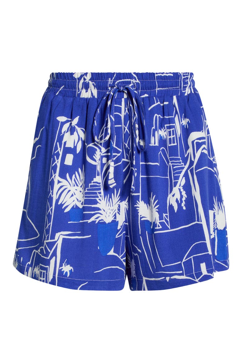 Mims Town Print Drawstring Shorts, Alternate, color, WHITE-BLUE-MULTI