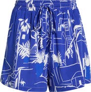 SUGARLIPS Mims Town Print Drawstring Shorts