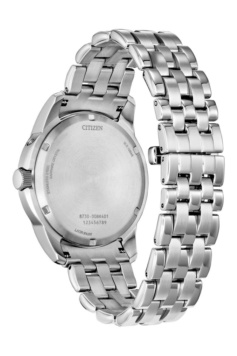 Calendrier Bracelet Watch, 41.8mm, Alternate, color, SILVER-TONE