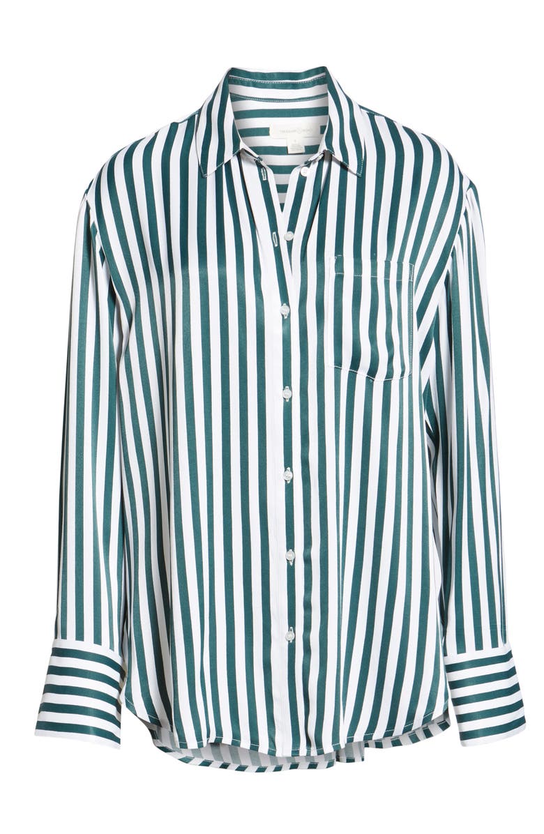 Treasure & Bond Stripe Boyfriend Shirt, Alternate, color, 