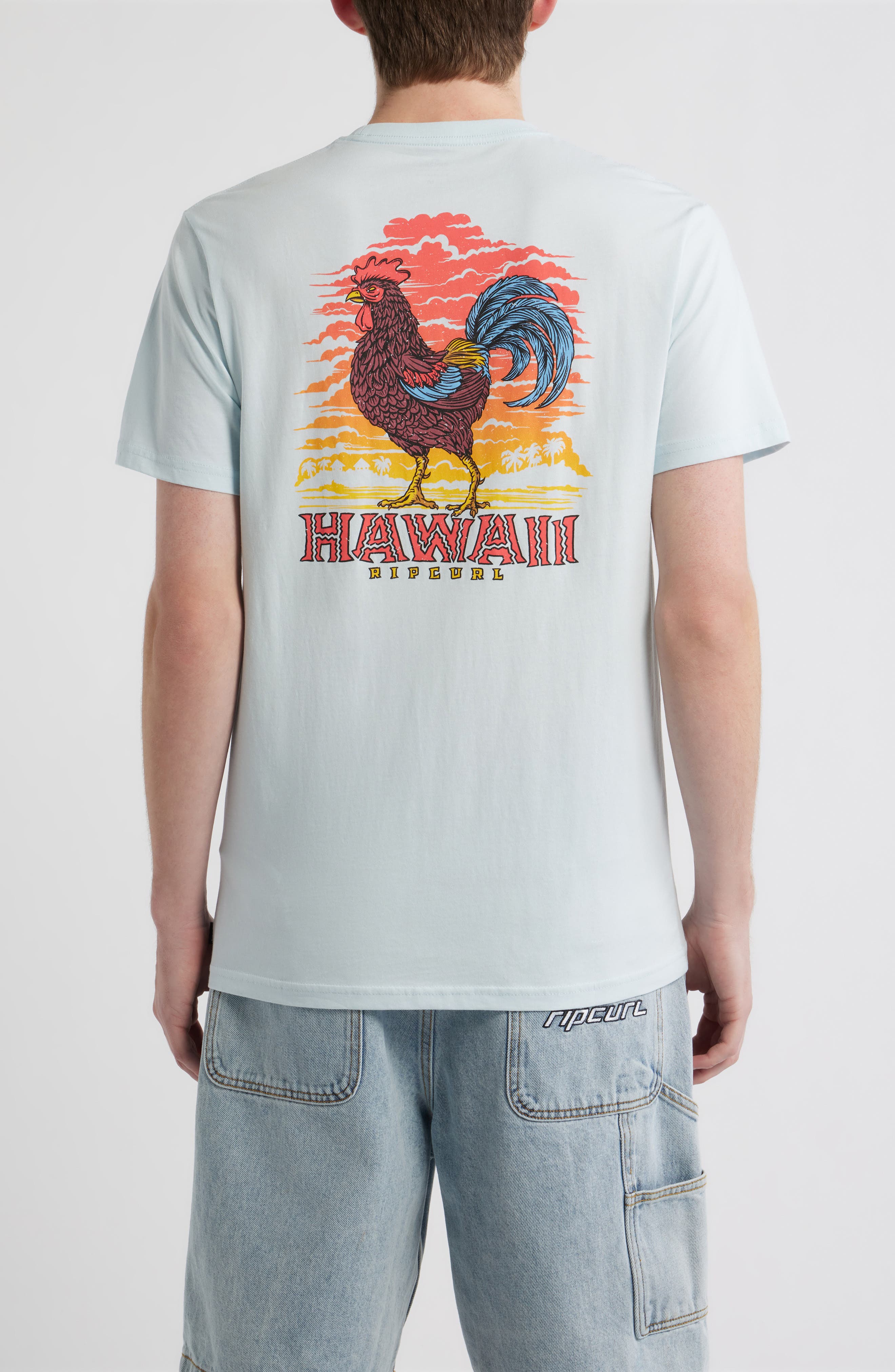 Hawaii Rooster Cotton Graphic T-Shirt - image 2