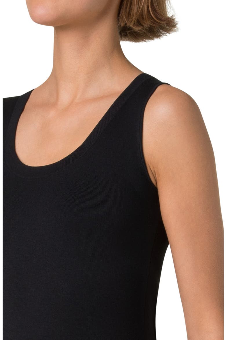 Scoop Neck Silk Rib Sweater Tank, Alternate, color, BLACK