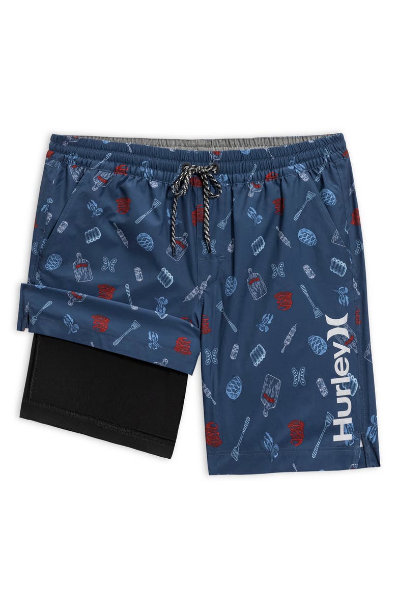 Hurley Summer BBQ Volley Swim Shorts, Alternate, color, Industrial Blue