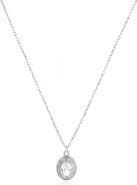 The Lovery Fine Jewelry CZ Oval Double Bezel Necklace