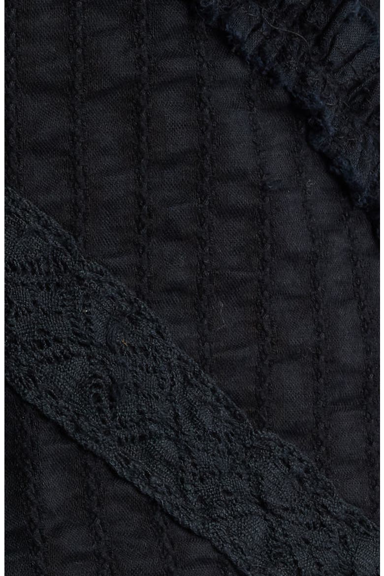 Robyn Ruffle Cotton Lace Top, Alternate, color, BLACK