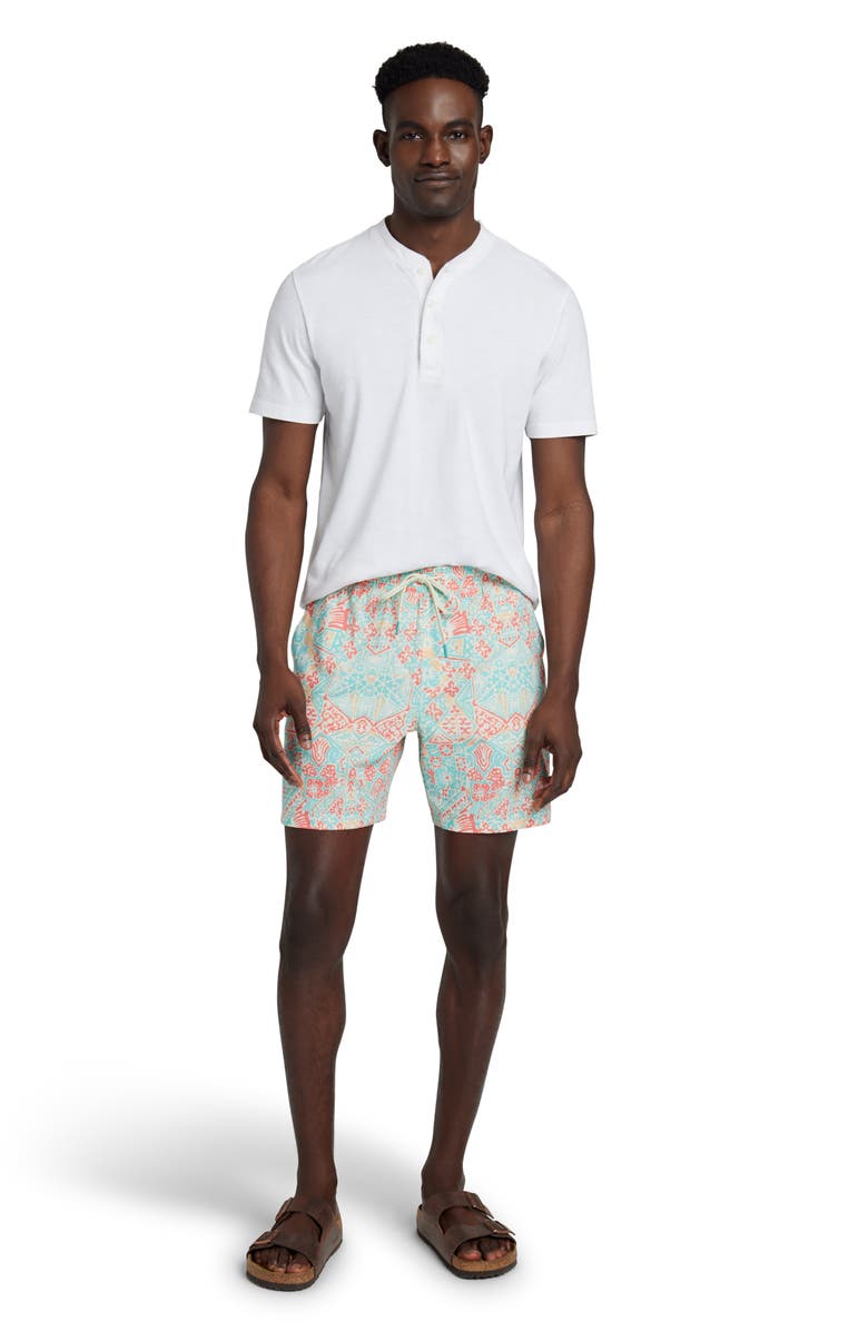 Faherty Shorelite Performance Swim Trunks, Alternate, color, Tropic Cay