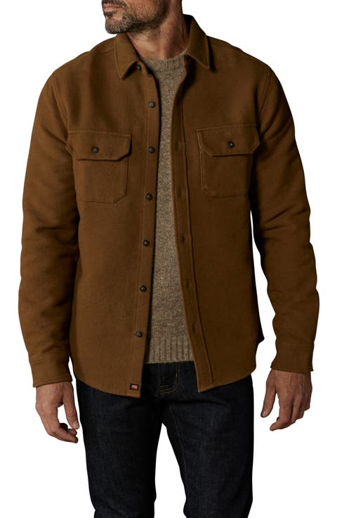 Heavyweight Cotton Flannel Button-Up Overshirt