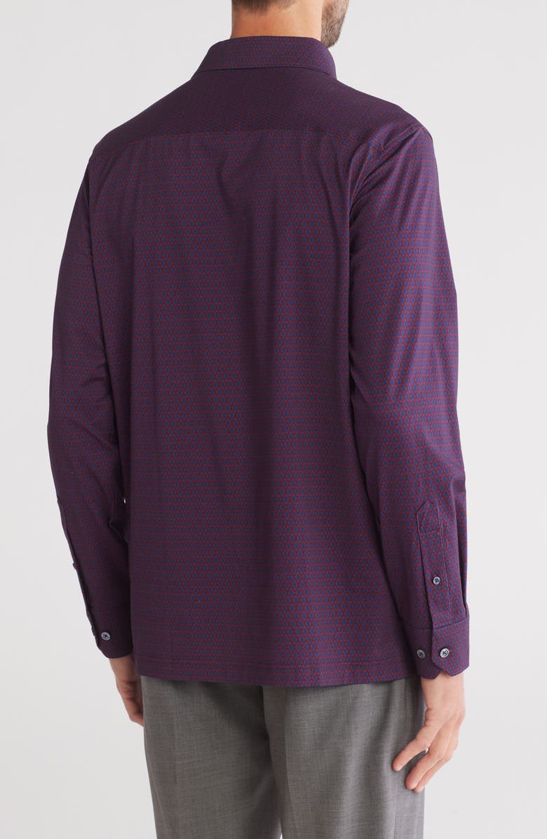 Bugatchi Long Sleeve Stretch Cotton Knit Polo, Alternate, color,