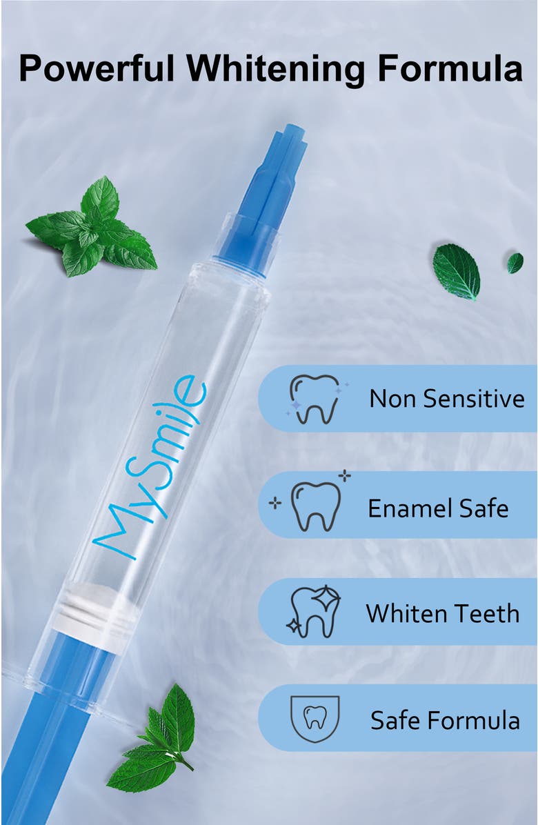 MySmile Teeth Whitening Gel Refill Pack, 3 Non-Sensitive Teeth Whitening Gel, Alternate, color, Clear
