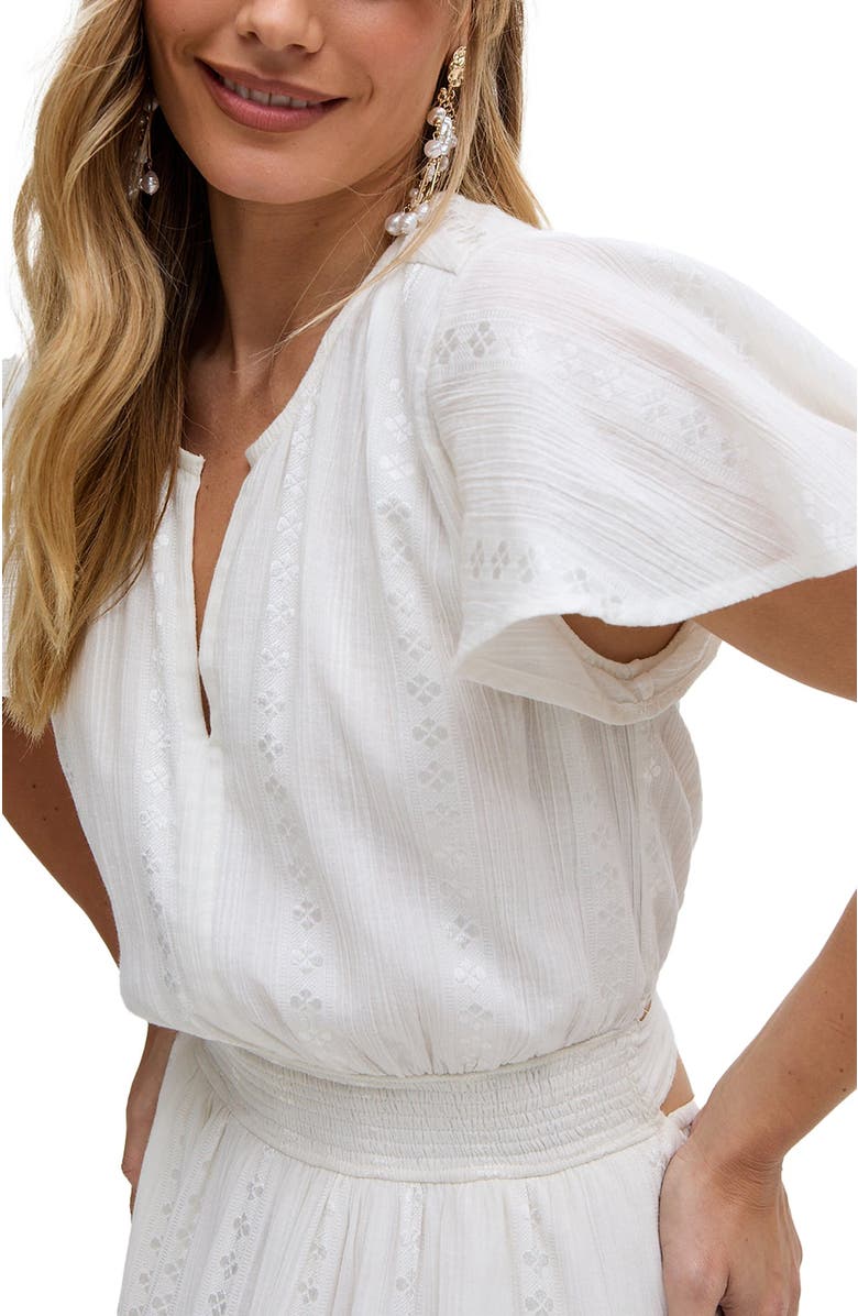 Raffya Candice Flutter Sleeve Maxi Dress, Alternate, color, White