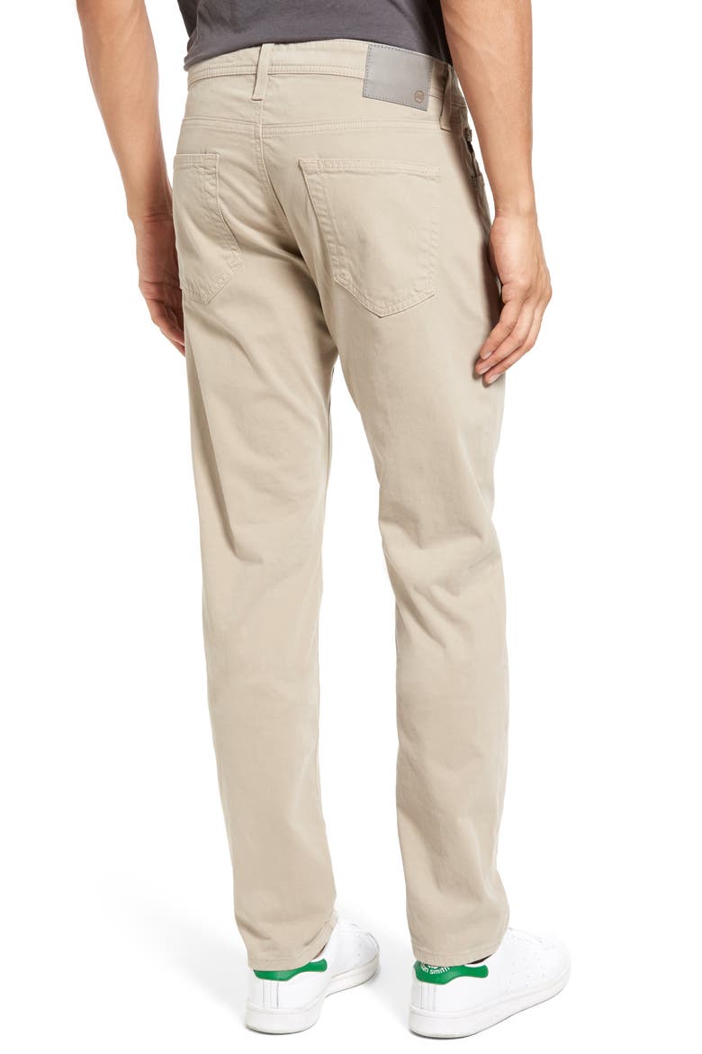 Tellis Sueded Stretch Sateen Slim Leg Pants (Nordstrom Exclusive), Alternate, color, DESERT STONE