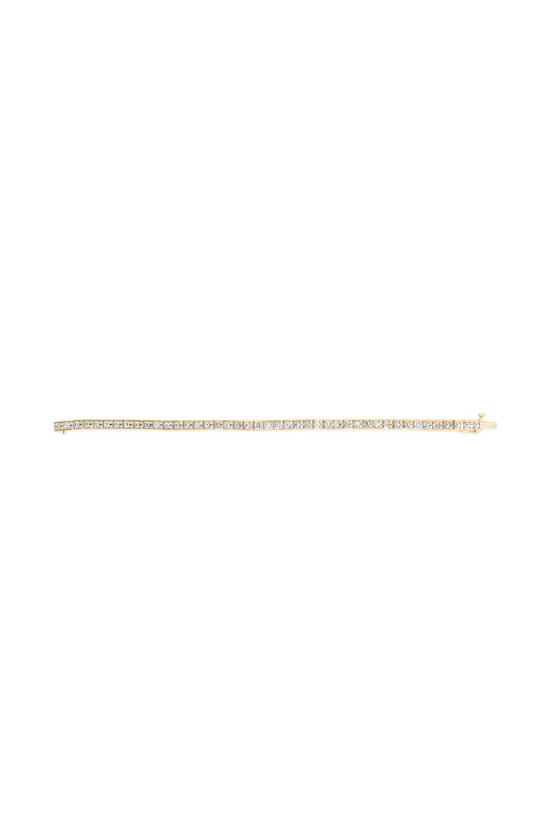 10K Yellow Gold 4.00 Cttw Channel Set Round Diamond Tennis  Bracelet, Alternate, color, Yellow