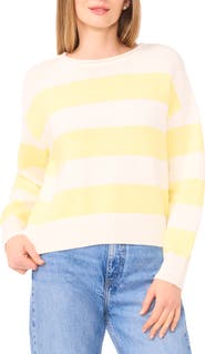 CeCe Stripe Roll Neck Sweater