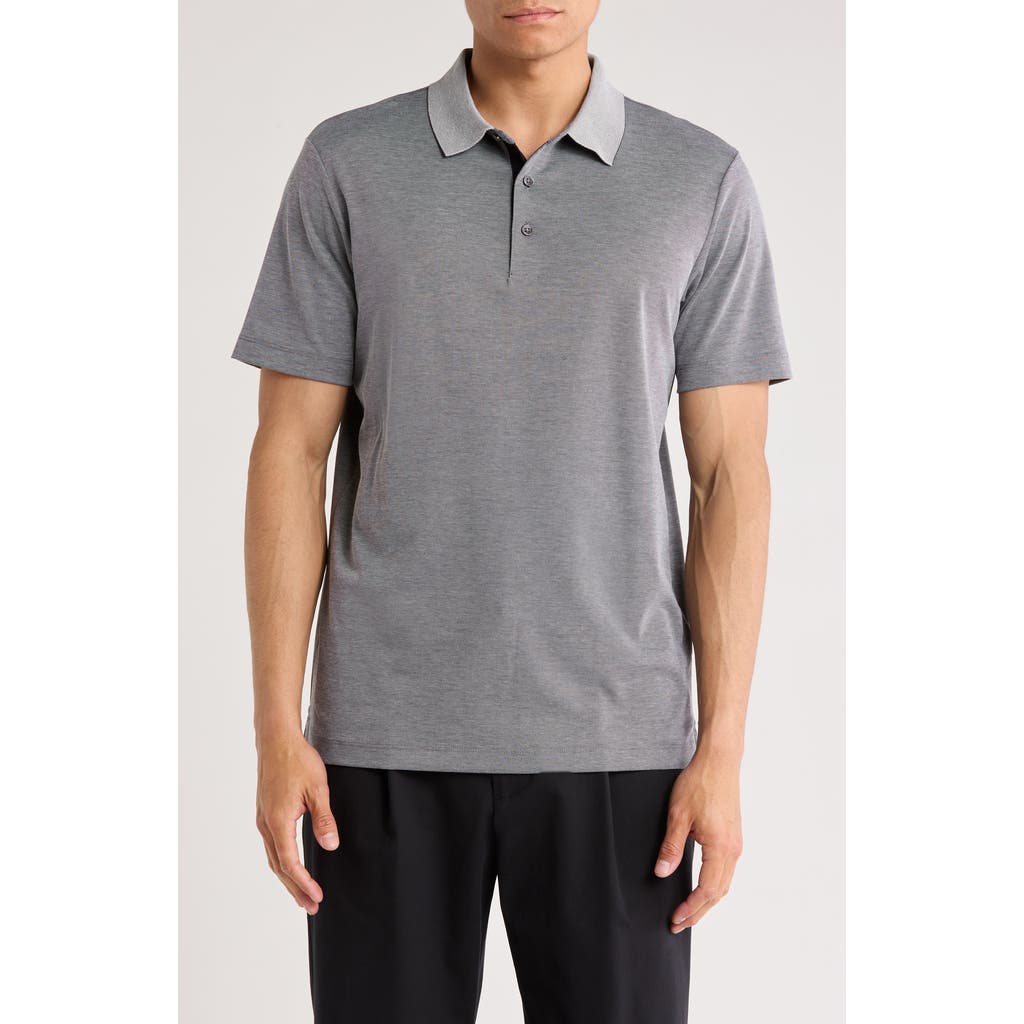 Theory Short Sleeve Polo In Gray