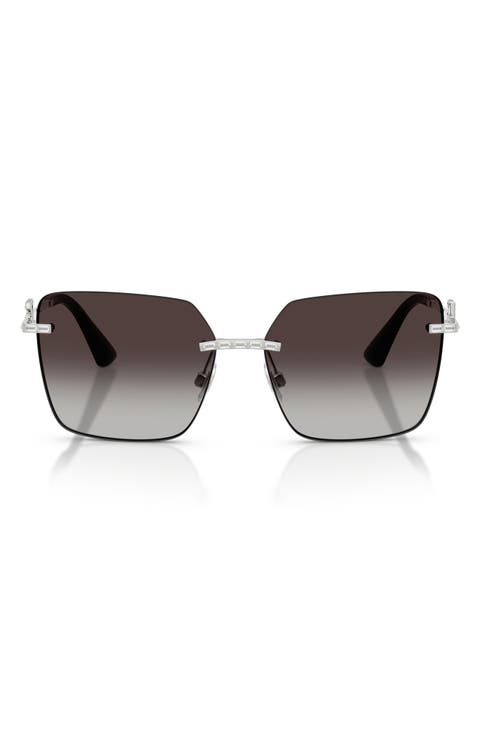 59mm Rimless Square Sunglasses