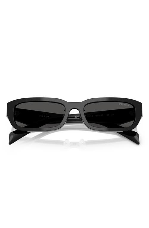 Prada 55mm Rectangular Sunglasses In Dark Grey