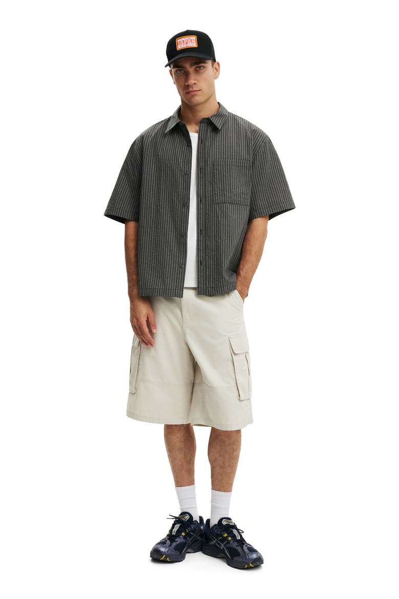 Men's Darcy Short Sleeve Shirt, Alternate, color, Black Mini Check