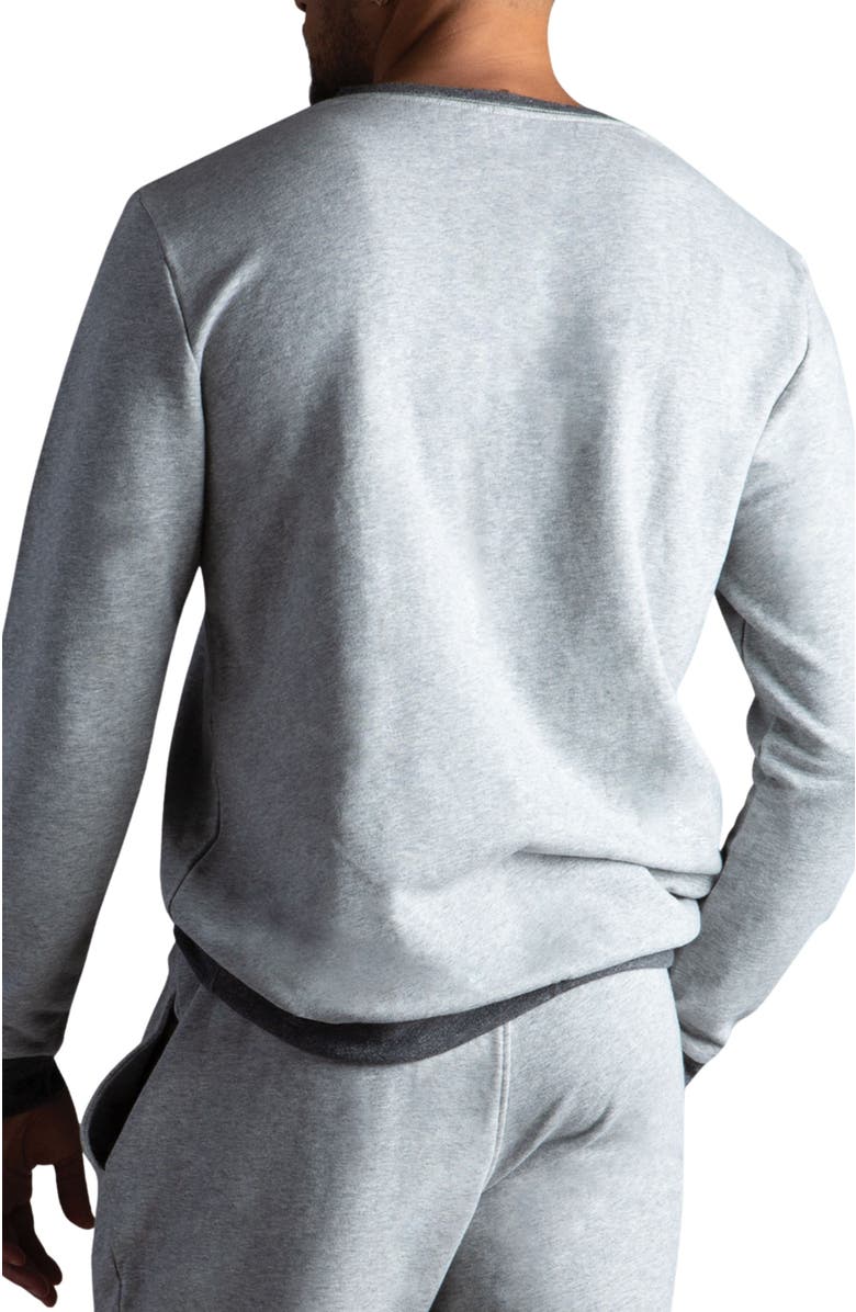 Watson's Men's Absolute Stretch French Terry Lounge Henley Crew, Alternate, color, Heather Grey