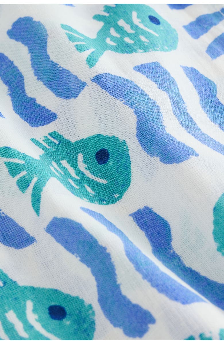 NEXT Kids' Fish Print Camp Shirt & Drawstring Shorts Set, Alternate, color, Multi