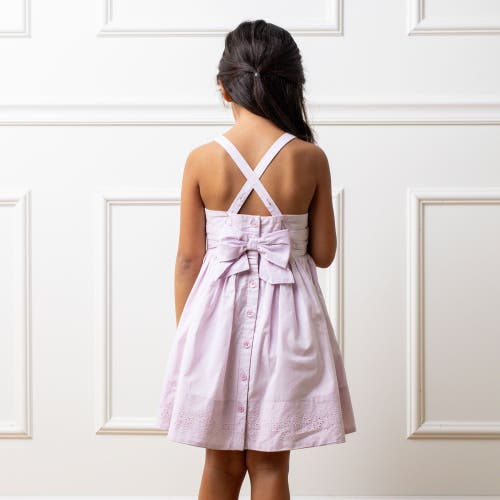 Hope & Henry Girls' Organic Embroidered Special Sundress, Toddler In Light Lavender