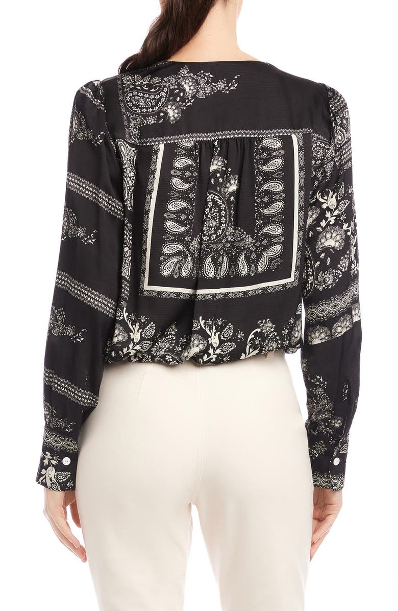 FIFTEEN TWENTY Ines Paisley Print Drape Front Top, Alternate, color, Print