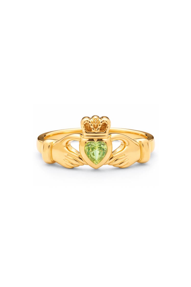 Natural Peridot Heart Ring, Main, color, Gold