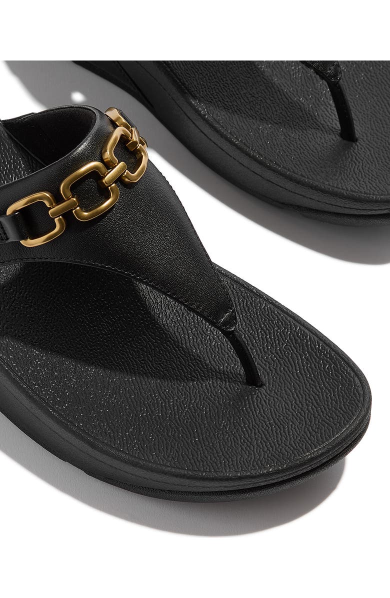 FitFlop Lulu Square-Chain TP Sandal, Alternate, color, Black