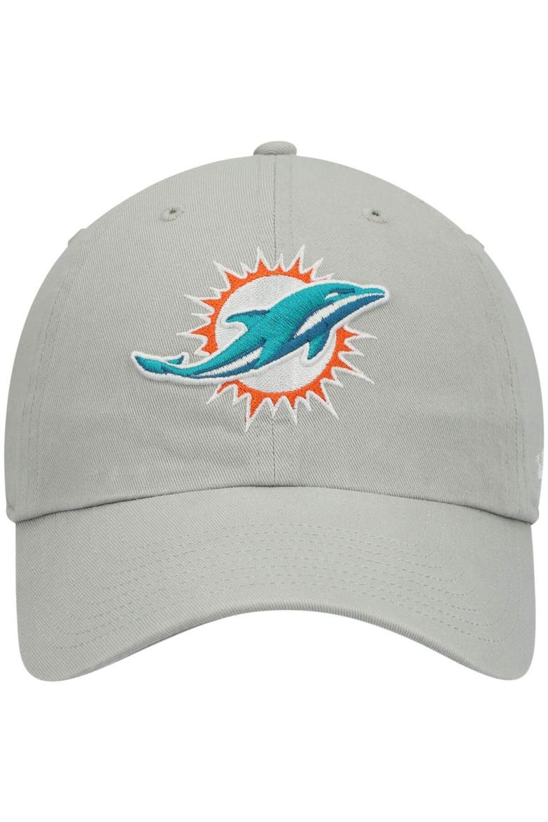 Men's '47 Gray Miami Dolphins Clean Up Adjustable Hat, Alternate, color, Gray