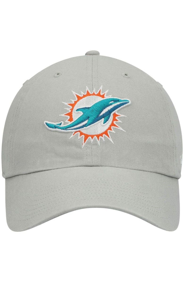 '47 Men's '47 Gray Miami Dolphins Clean Up Adjustable Hat, Alternate, color, Gray