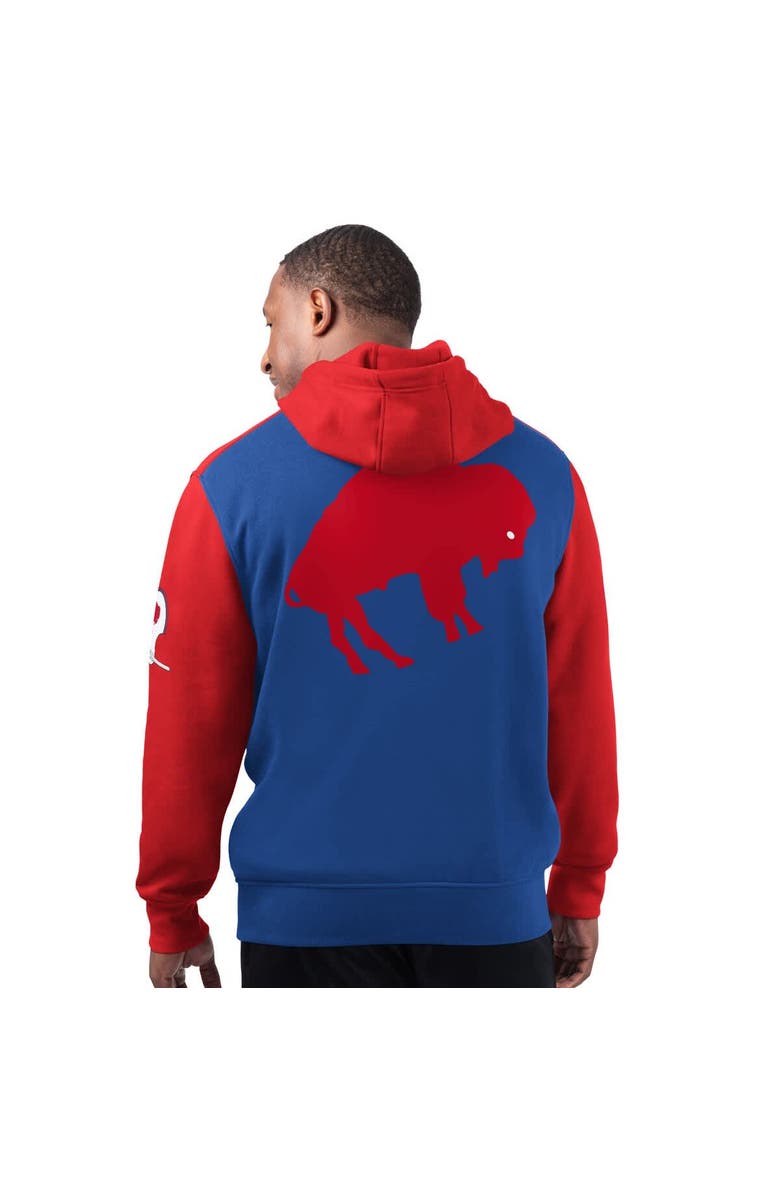 STARTER Men's Starter Royal Buffalo Bills Extreme Vintage Logo Pullover Hoodie, Alternate, color, 