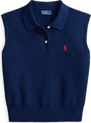 Polo Ralph Lauren Sleeveless Crop Polo Sweater