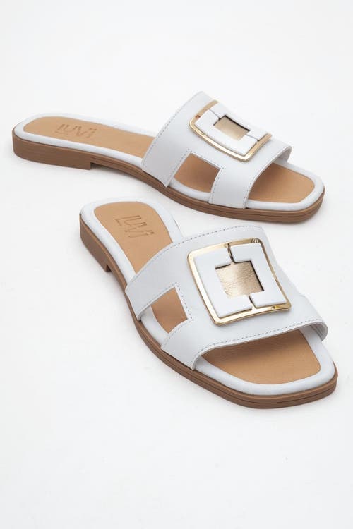 Forever & Always Shoes Millie Leather Buckle Slide