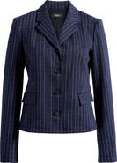 Theory Metallic Pinstripe Fitted Jacket