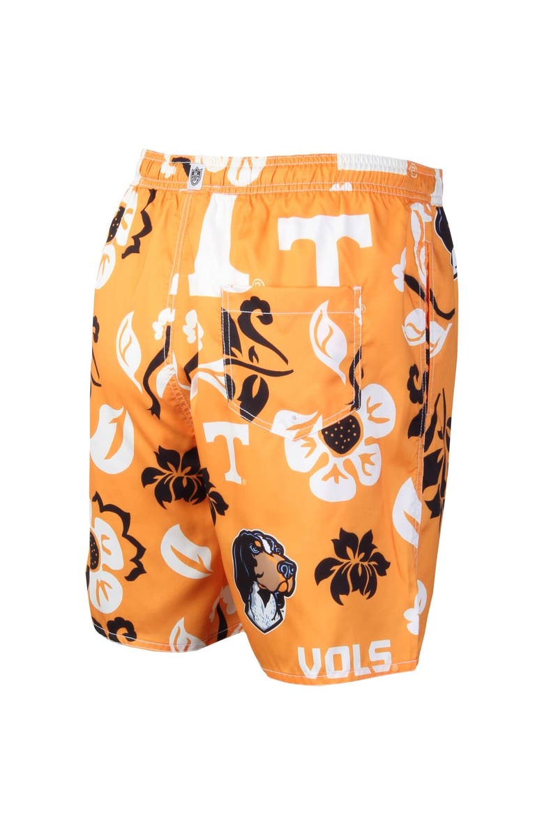 Wes & Willy Men's Wes & Willy Tennessee Orange Tennessee Volunteers Floral Volley Logo Swim Trunks, Alternate, color, 