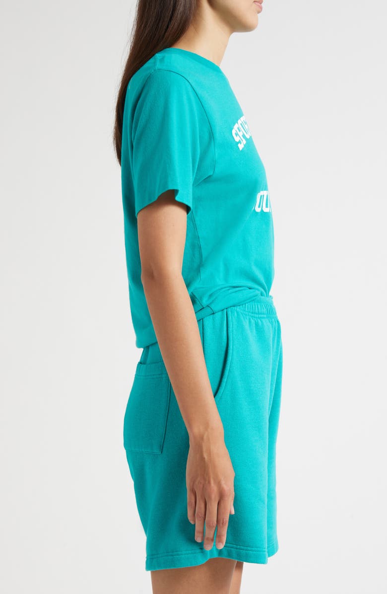 Sporty & Rich Varsity Crest Graphic T-Shirt, Alternate, color, Spring Green