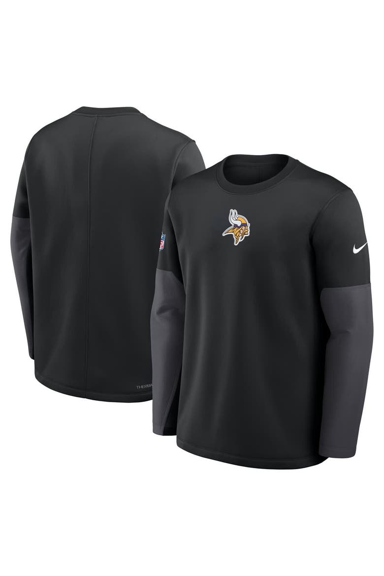 Men's Nike Black Minnesota Vikings Sideline Scripted to Win Performance Long Sleeve T-Shirt, Alternate, color, Black