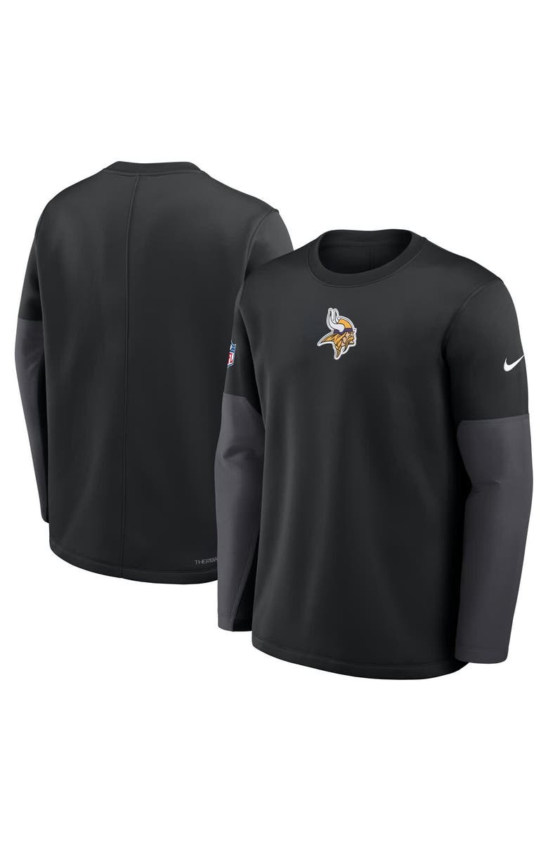 Nike Men's Nike Black Minnesota Vikings Sideline Scripted to Win Performance Long Sleeve T-Shirt, Alternate, color, Black
